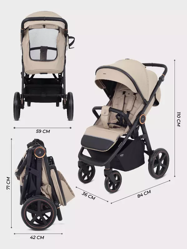 Коляска прогулочная Mowbaby Trail 2025 Beige